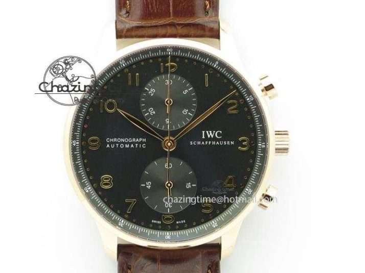 MIROTIME 0105 Portuguese Real PR IW500106 ZF 1:1 Best Edition Grey Dial On Black Leather Strap A52010 V Versatile 7306